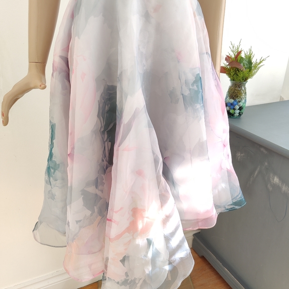 Coast Multi Vinca Printed Overlay Midi Dress Size 6 Wedding £169 - Picture 3 of 16